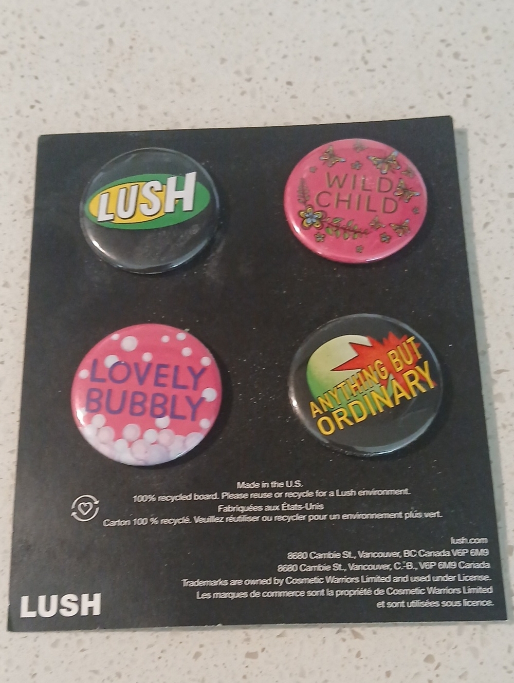Lush Button Set